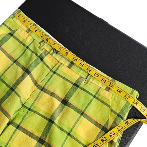 Loudmouth Mens Plaid Neon Print Shorts, Golf, Casual, Bright, Cotton, Size 34 - Picture 6 of 8
